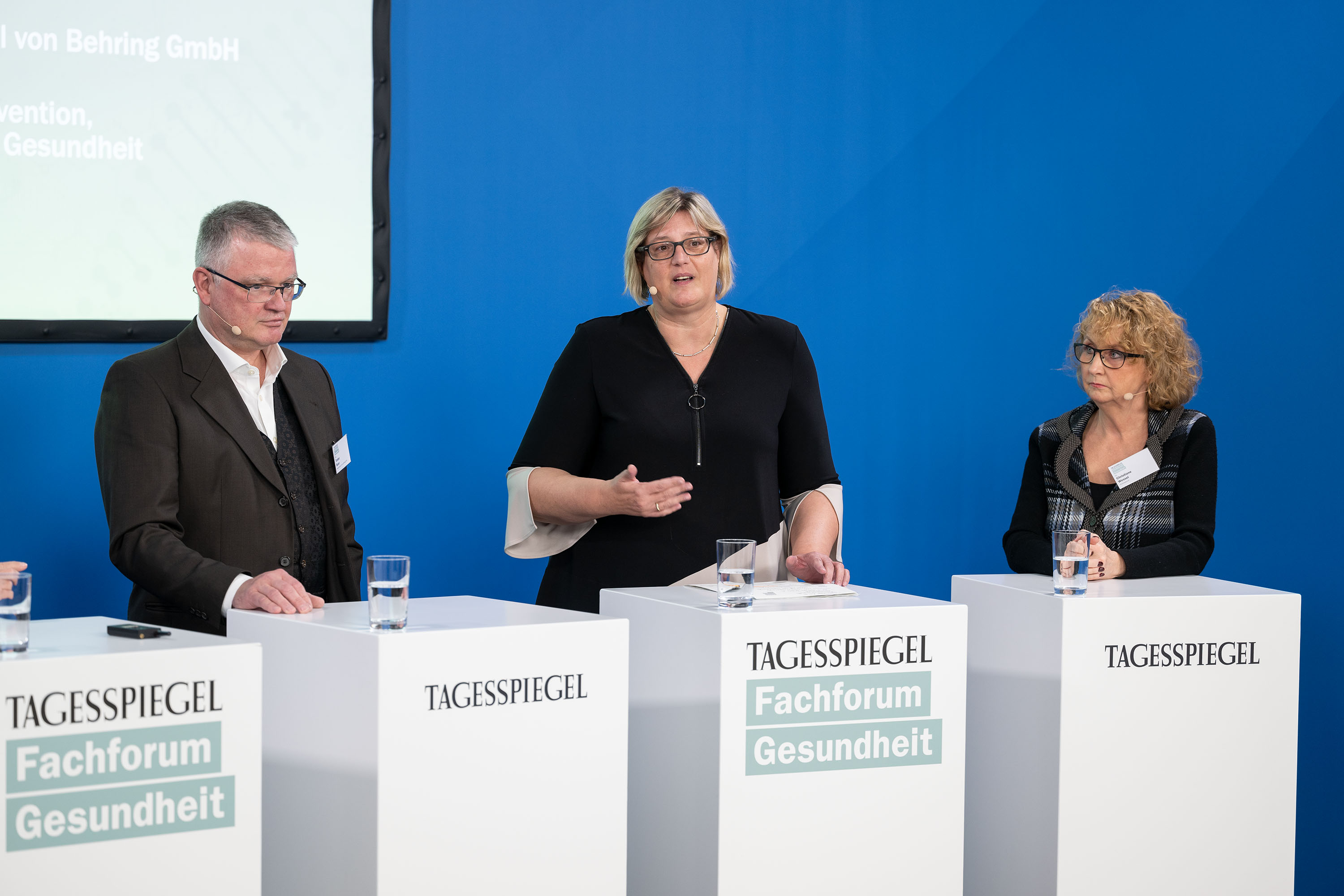 Tagesspiegel Fachforum Gesundheit Prof. Dr. Bauer; Sonja Optendrenk; Christiane Wessel